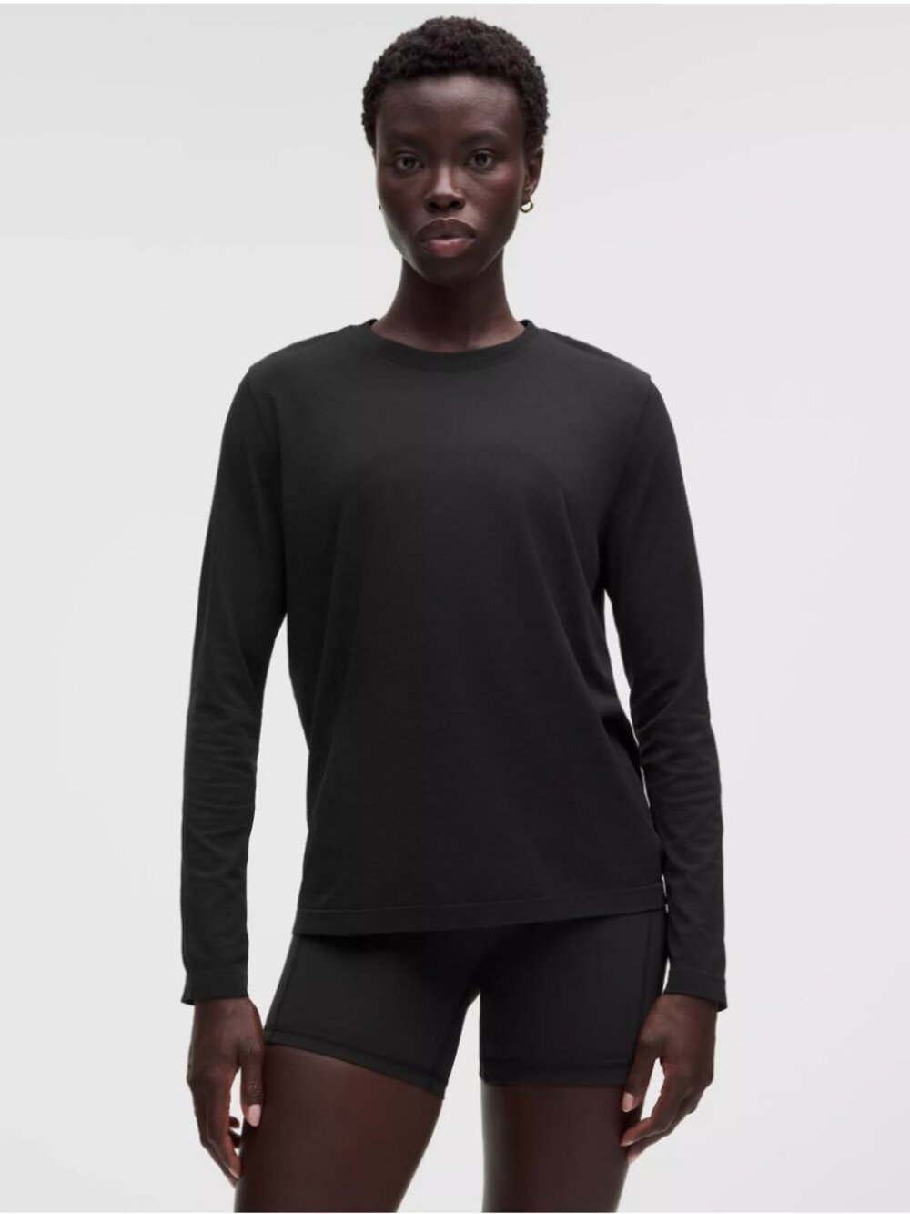 Lululemon Swiftly Relaxed Long Sleeve Shirt Hip Length - Black, Size 8